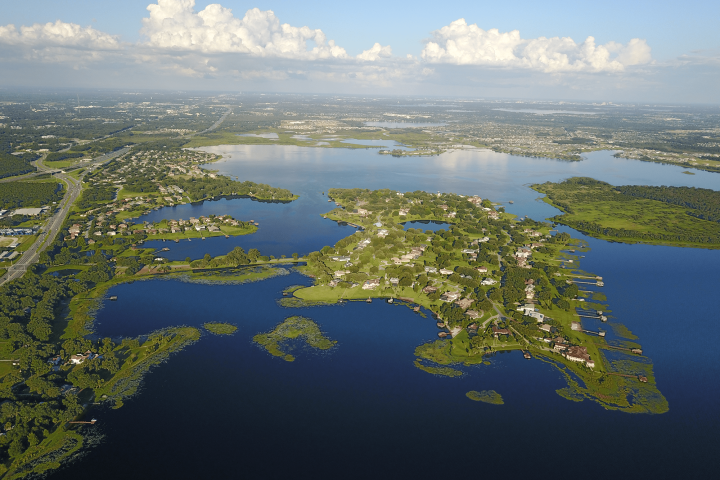 a view of a large body of water